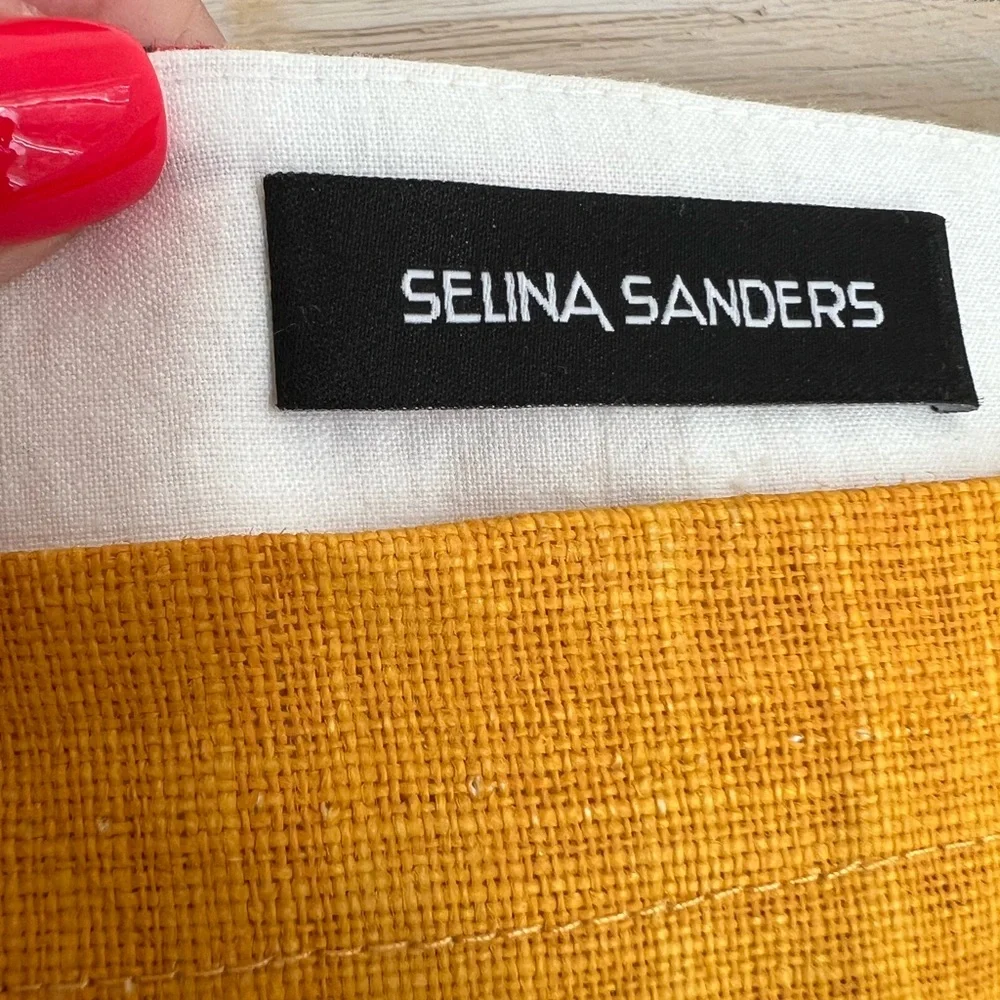 SELINA SANDERS FALL THEME TEA TOWEL HANDMADE Puff Sleeve Top Red Cabin Medium - Picture 10 of 12